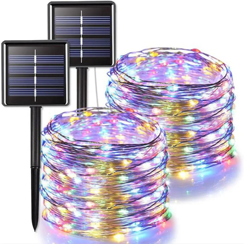 10M 100LED / 20M 200LED Solar Led Waterproof For Garden Decoration Outdoor DIY Christmas Easy To Install