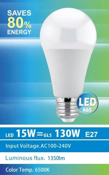 15WA65E26 A65 LED Bulb