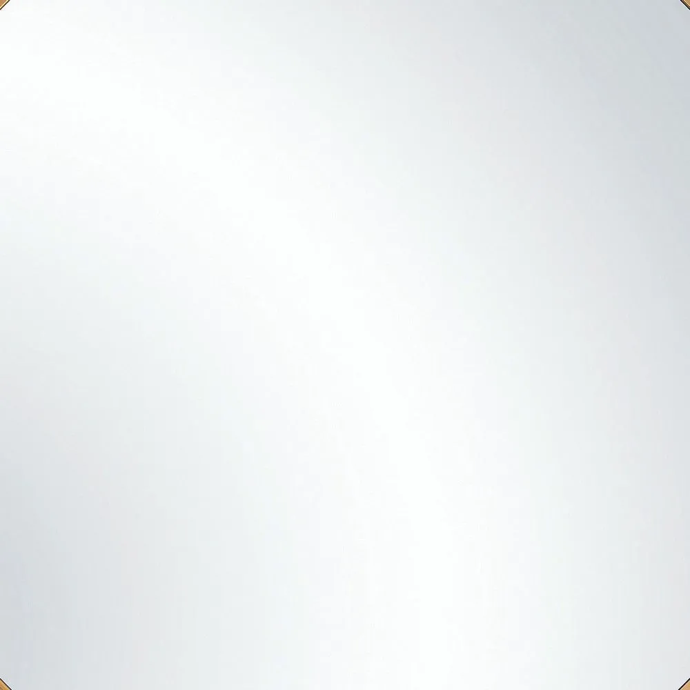24 Inches Round Shape Sleek Metal Frame Mirror, Gold By Casagear Home