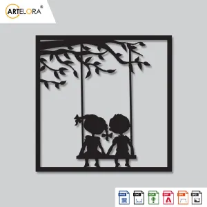 2D Modern Art Kids Laser Cutting design