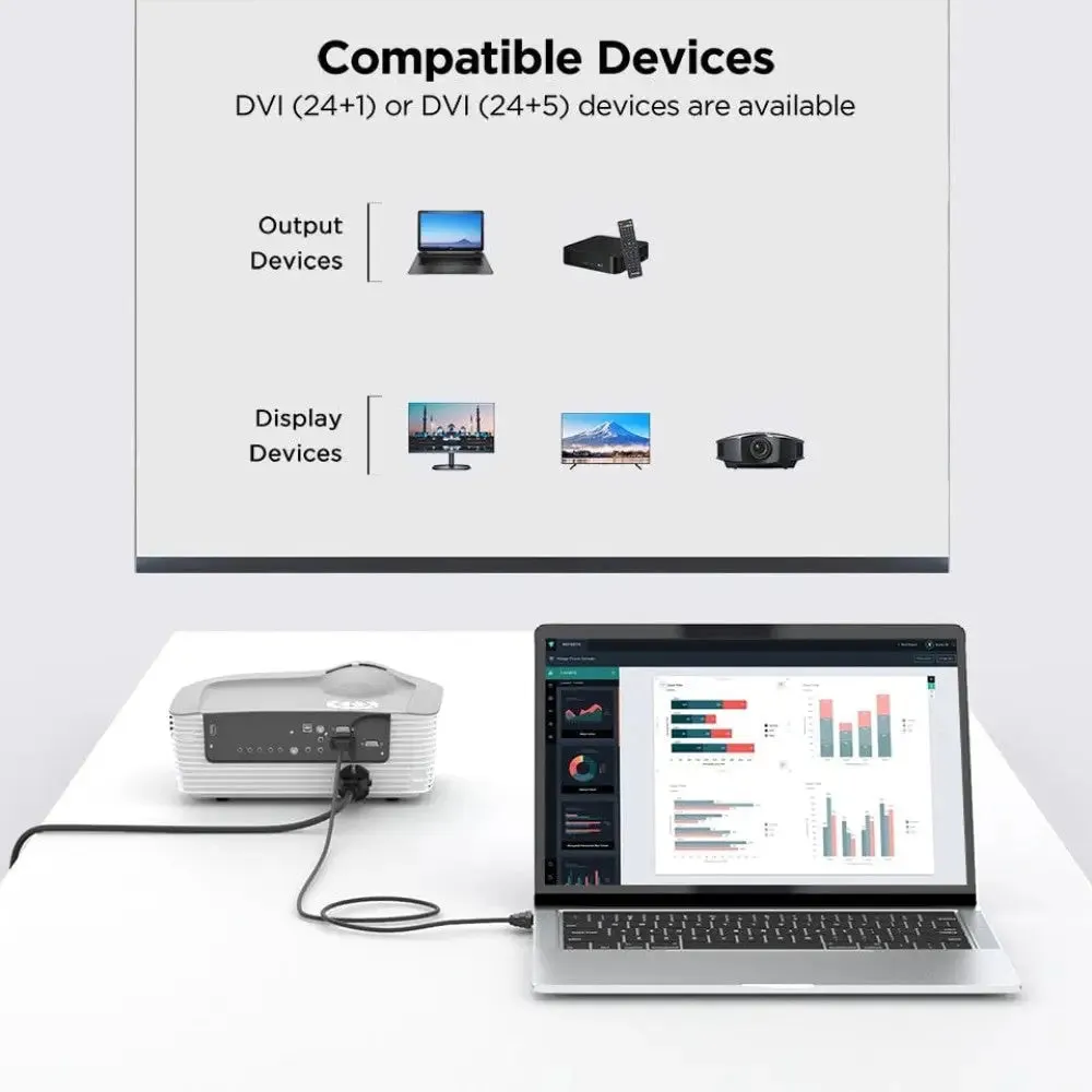 2k Dvi Adapter for Xiaomi Tv Box Dual Link Male to Male Digital Video Cables Splitter Dvi-d 24 1