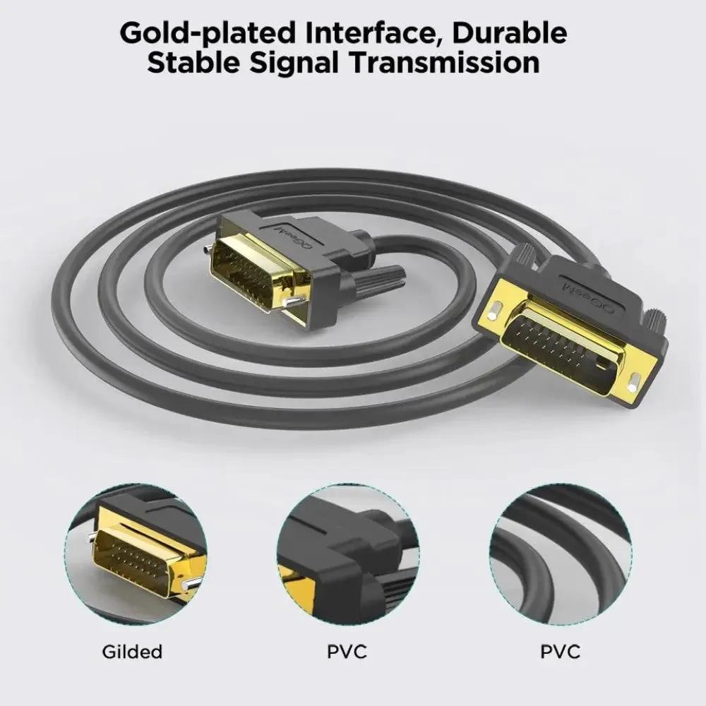 2k Dvi Adapter for Xiaomi Tv Box Dual Link Male to Male Digital Video Cables Splitter Dvi-d 24 1