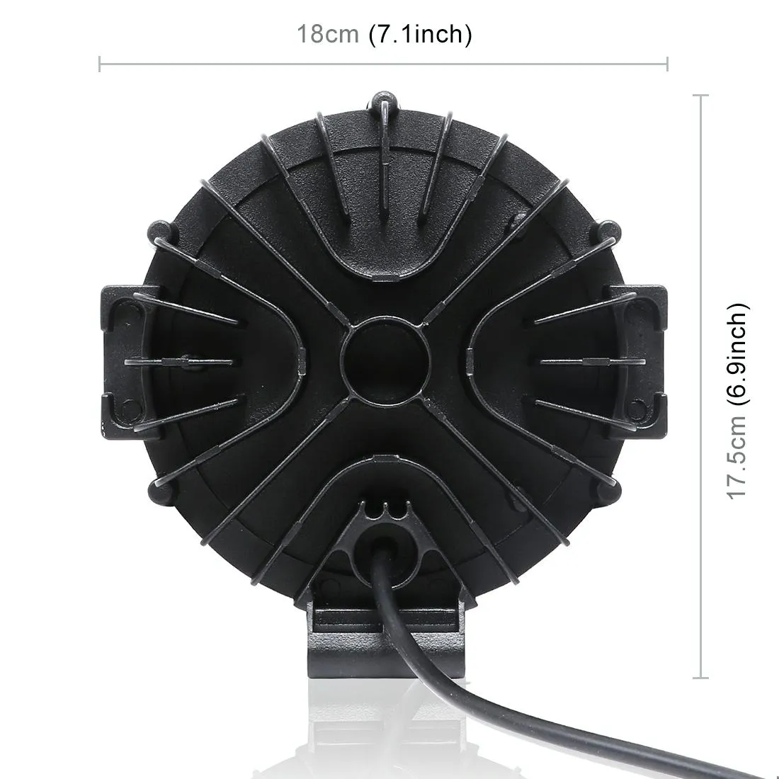 2x 3500LM LED Work Lights | 6500K | 17 LEDs | Waterproof | Car, Boat, Marine | Spotlight Bulbs | 30° Adjustable | DC 10-30V | Black