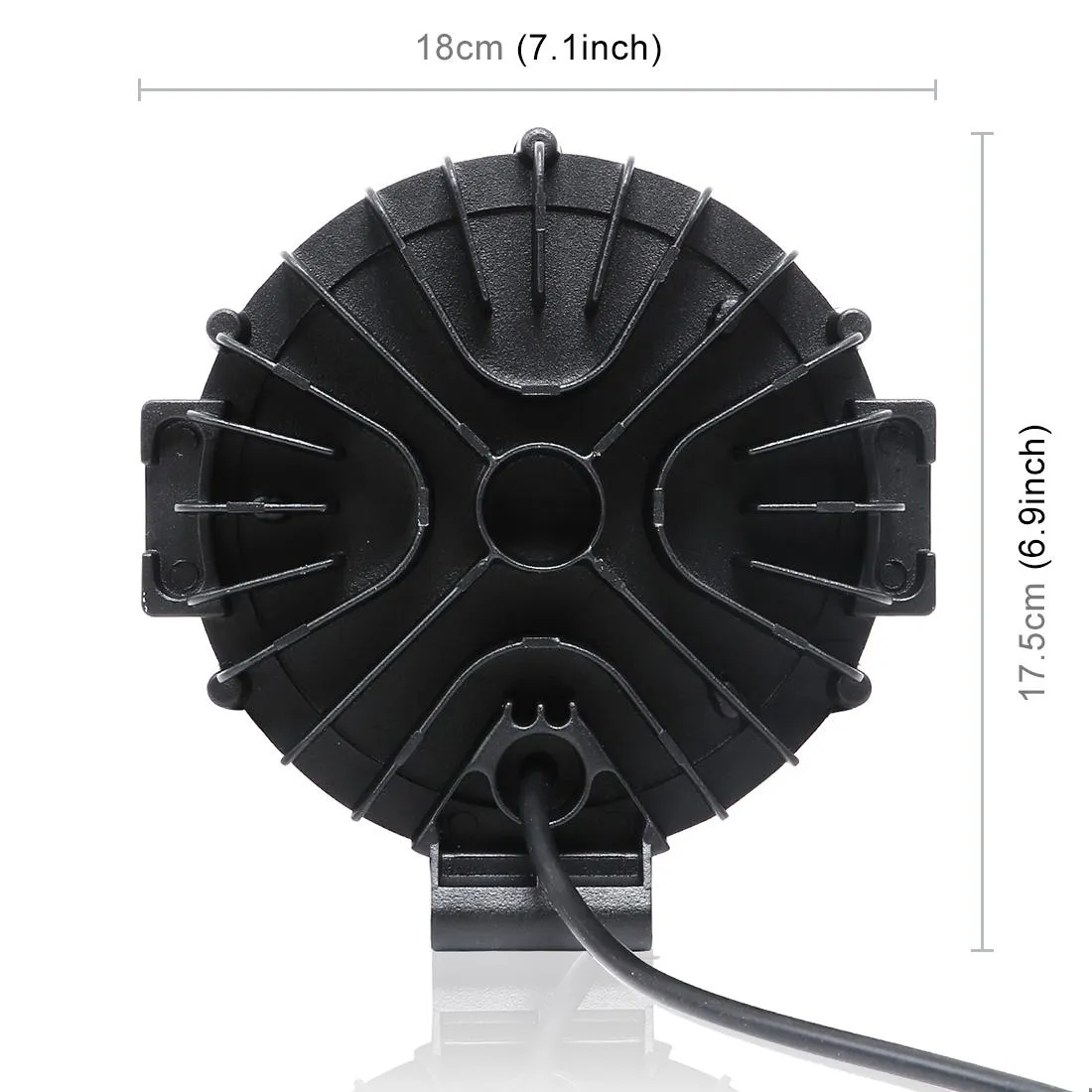2x 3500LM LED Work Lights | 6500K | 17 LEDs | Waterproof | Car, Boat, Marine | Spotlight Bulbs | 30° Adjustable | DC 10-30V | Black