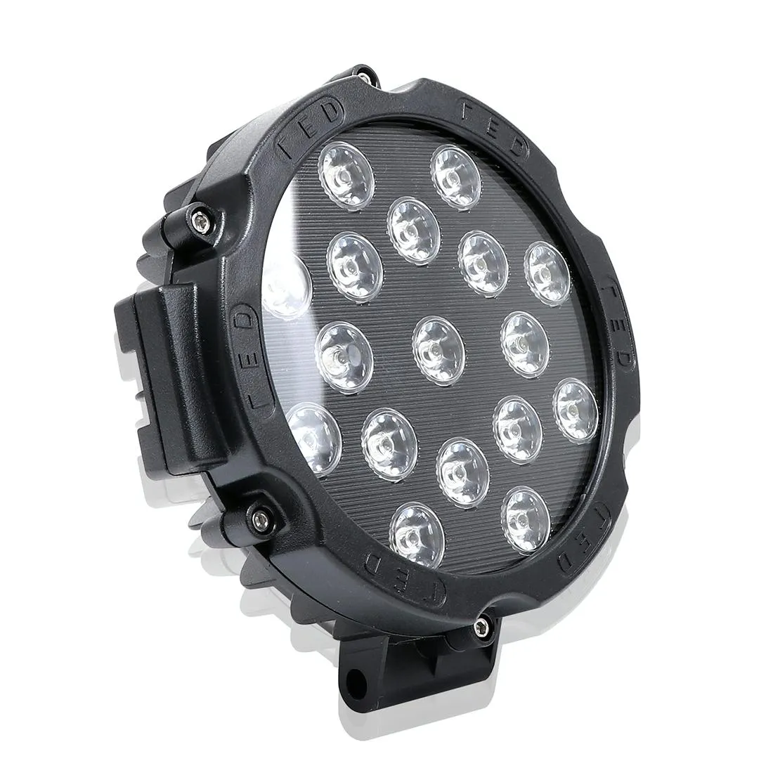 2x 3500LM LED Work Lights | 6500K | 17 LEDs | Waterproof | Car, Boat, Marine | Spotlight Bulbs | 30° Adjustable | DC 10-30V | Red