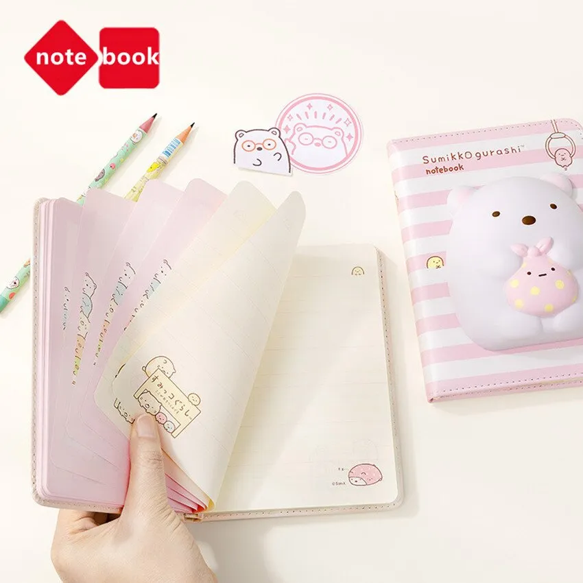 3D Squishy Notebook Soft PU Leather Stress Relief Squishy Design Diaries Journals Gifts for Kids