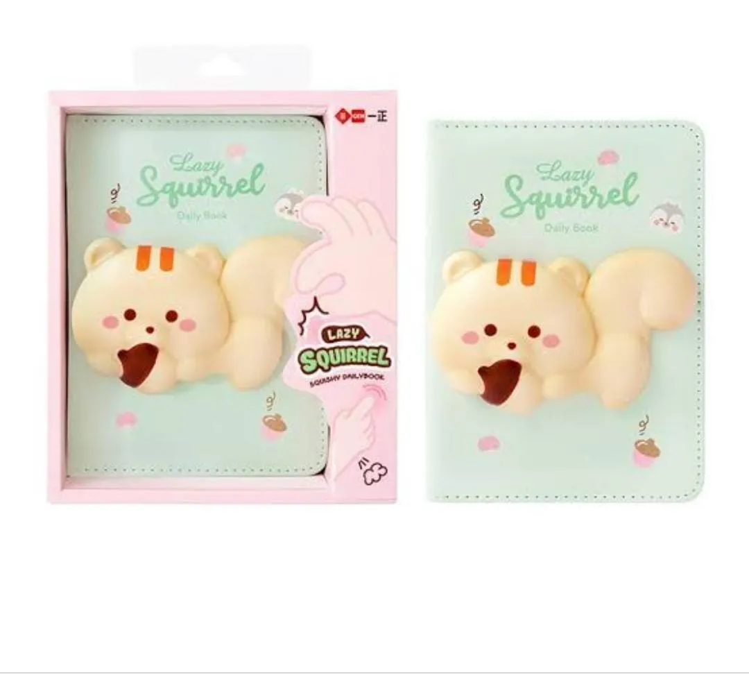 3D Squishy Notebook Soft PU Leather Stress Relief Squishy Design Diaries Journals Gifts for Kids