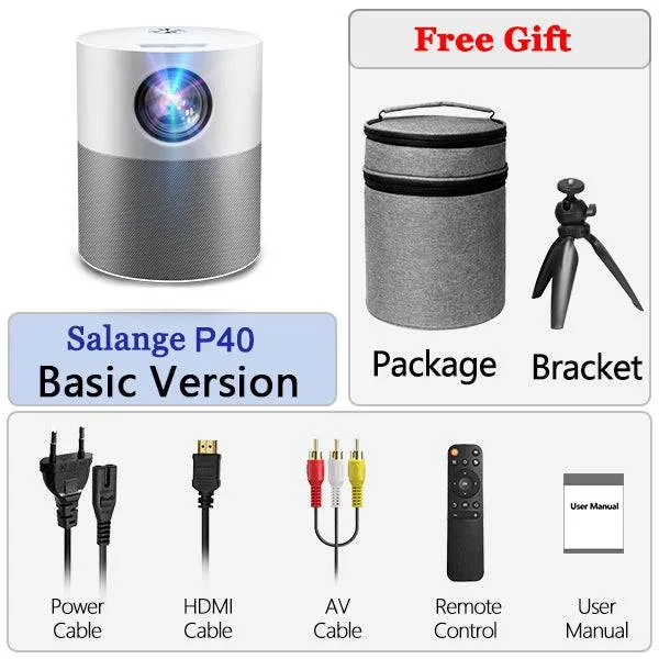 4K Mini Projector Bluetooth Beamer 5000 Lumen Android Projectors Smart Home Theater