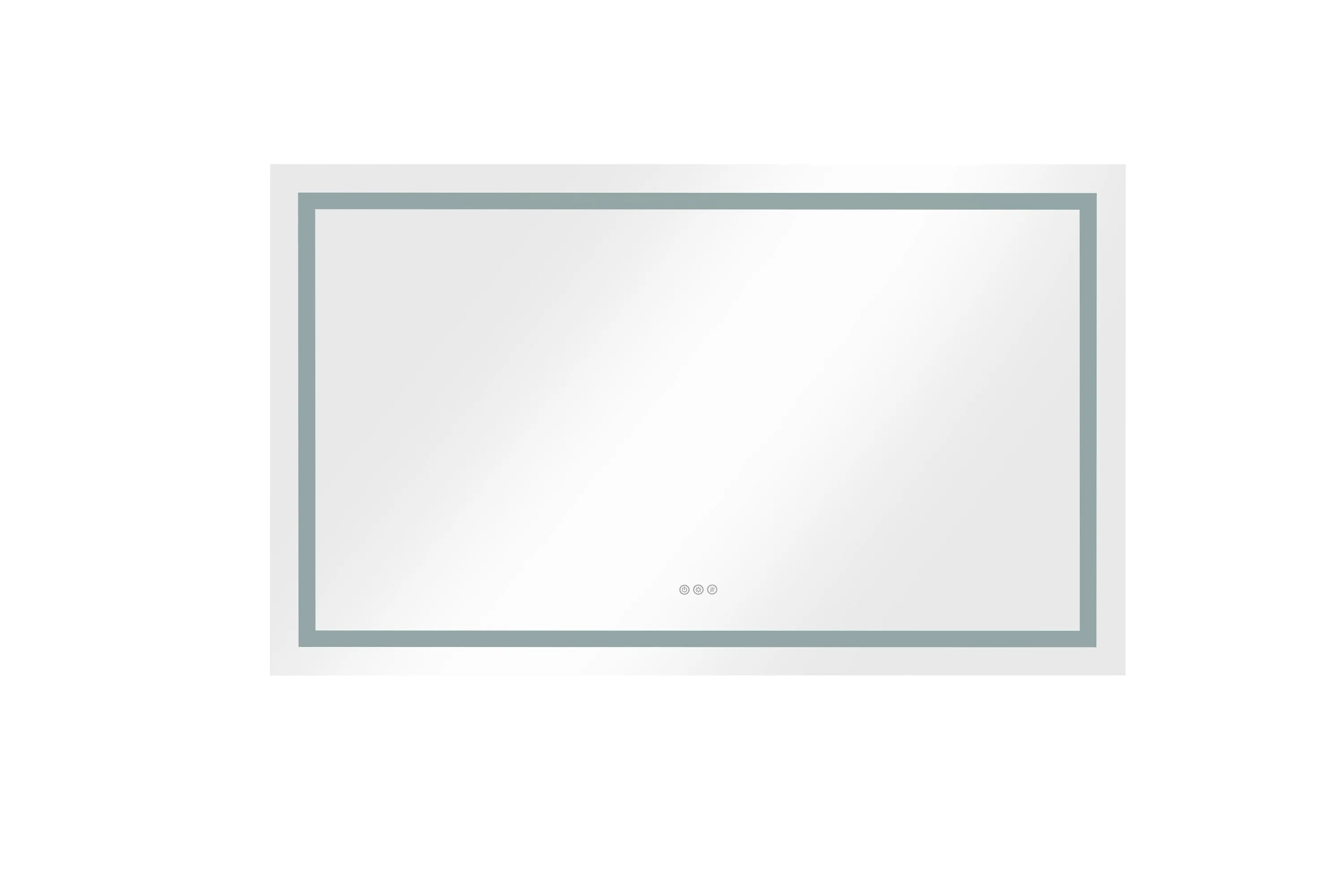 60*36 LED Lighted Bathroom Wall Mounted Mirror with High Lumen Anti-Fog Separately Control Dimmer Function