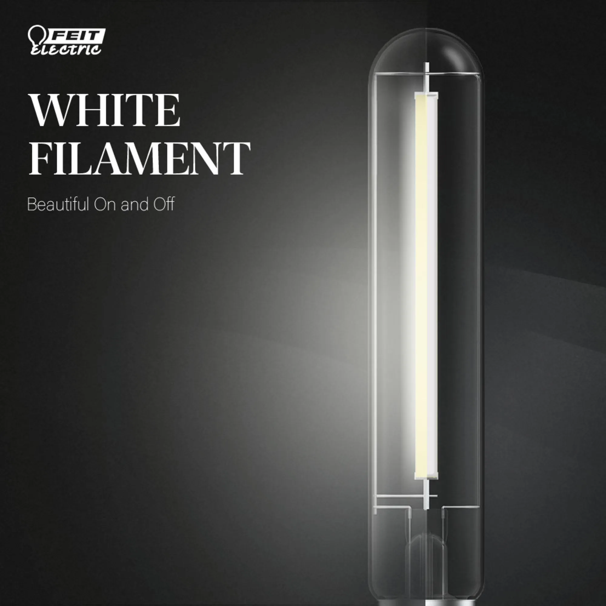 8.8W (60W Replacement) Daylight (5000K) E26 Base T10 Exposed White Filament LED (4-Pack)