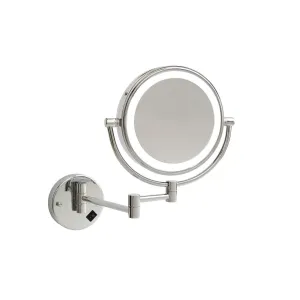 8X Magnifying Mirror With Light Chrome