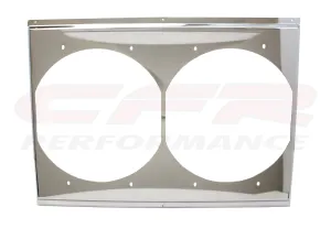 ALUMINUM EMC FAN SHROUD DUAL 25-9-16"X18-5-8" FITS 31"X19" RADIATORS - CHROME
