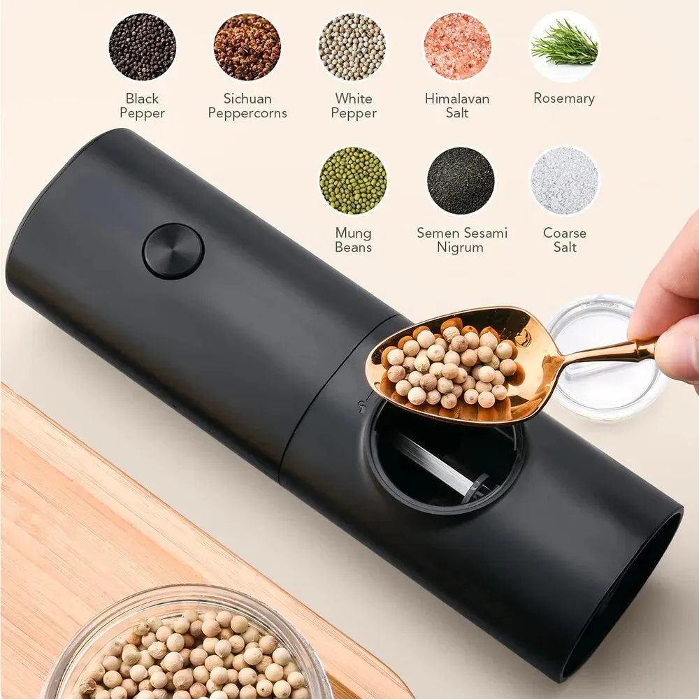 Automatic Electric Battery Powered Salt and Pepper Grinder with Adjustable Gadget