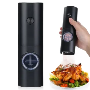Automatic Electric Battery Powered Salt and Pepper Grinder with Adjustable Gadget