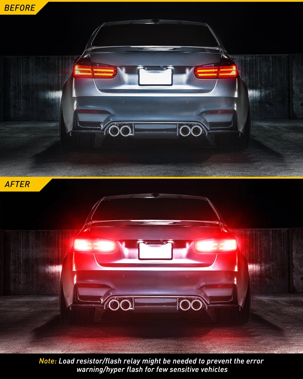 AUXITO 7443 LED Bulb Red, 7440 7443R LED Bulbs T20 7441 7444 LED Lights for Brake Tail Lights