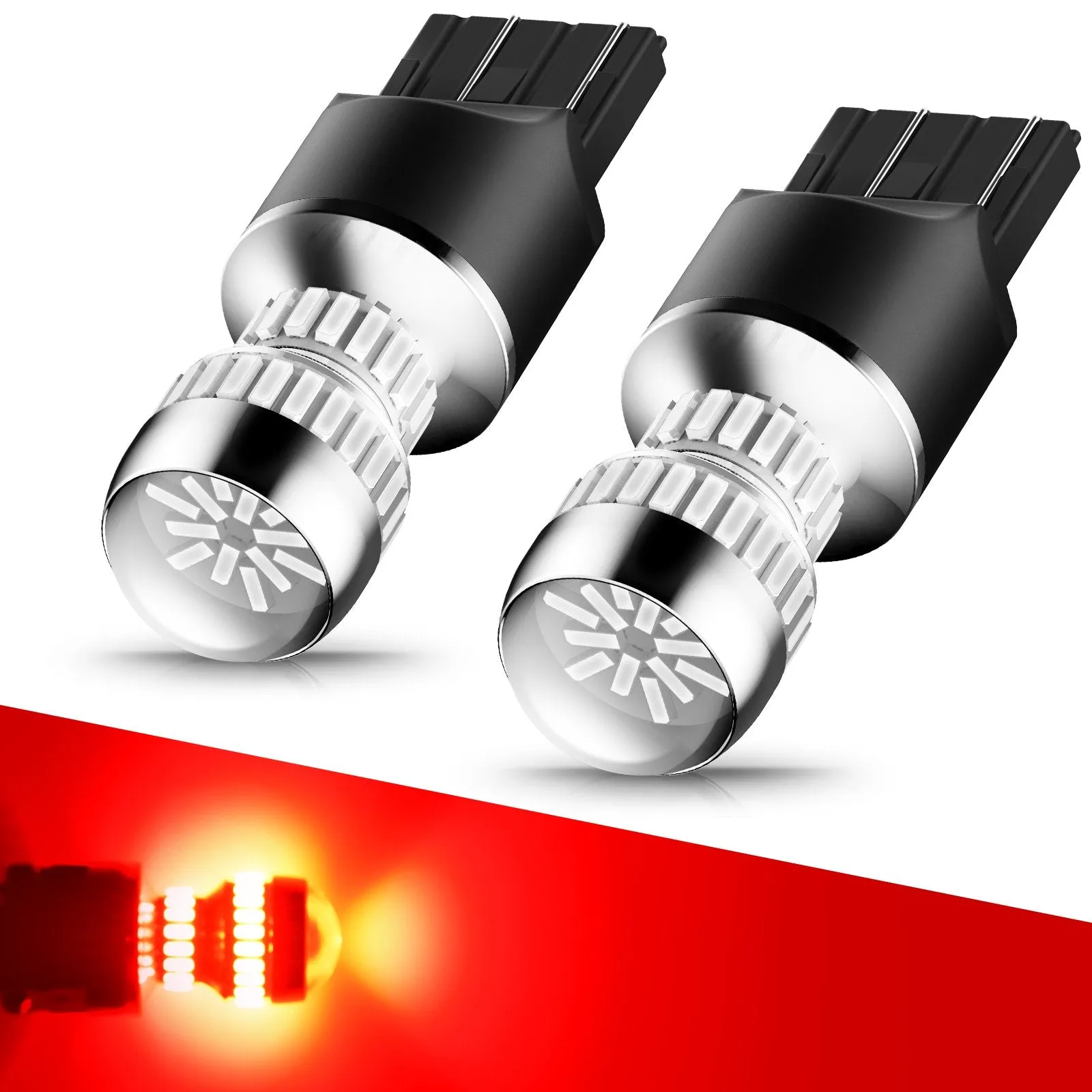 AUXITO 7443 LED Bulb Red, 7440 7443R LED Bulbs T20 7441 7444 LED Lights for Brake Tail Lights