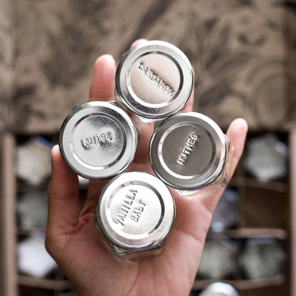 BAKING KIT | 24 Magnetic Jars Filled with Organic Spices