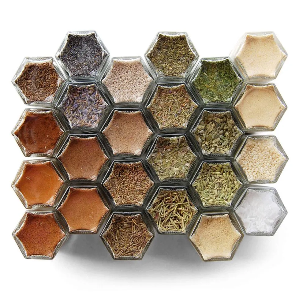 BAKING KIT | 24 Magnetic Jars Filled with Organic Spices