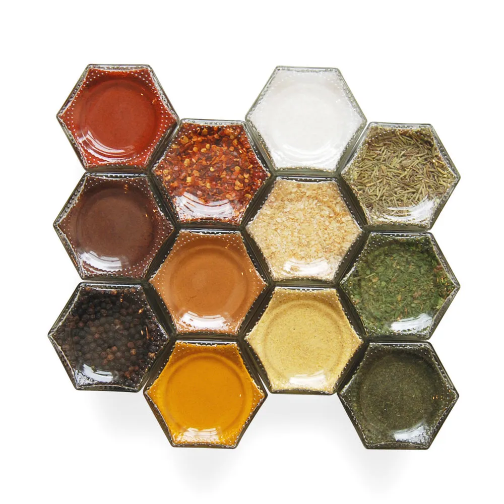 BASIC SPICE BUNDLE: 12 Basic Organic Spices in Magnetic Jars   Spice Tools