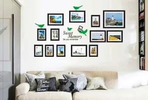 Birds & Frames Design Wall Decal - Vinyl Wall Art Sticker Family Room