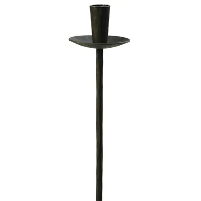 Black Iron Stake Taper Holder & Hanging Ring