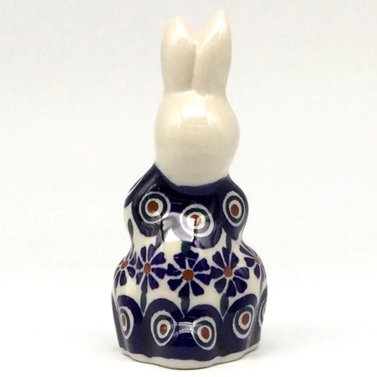 Bunny Holding Easter Egg-Miniature in Peacock