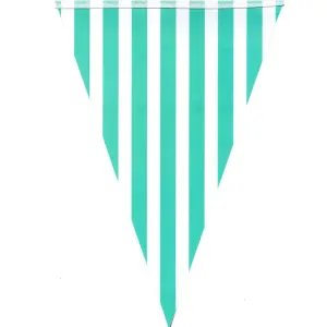 Bunting Flags Stripe Cyan