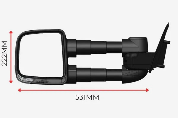 Clearview Compact Towing Mirrors for Ford Everest March 2023 onwards