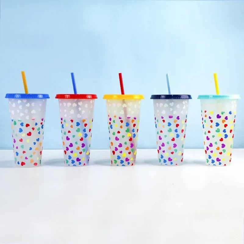 Color Changing Heart Cups