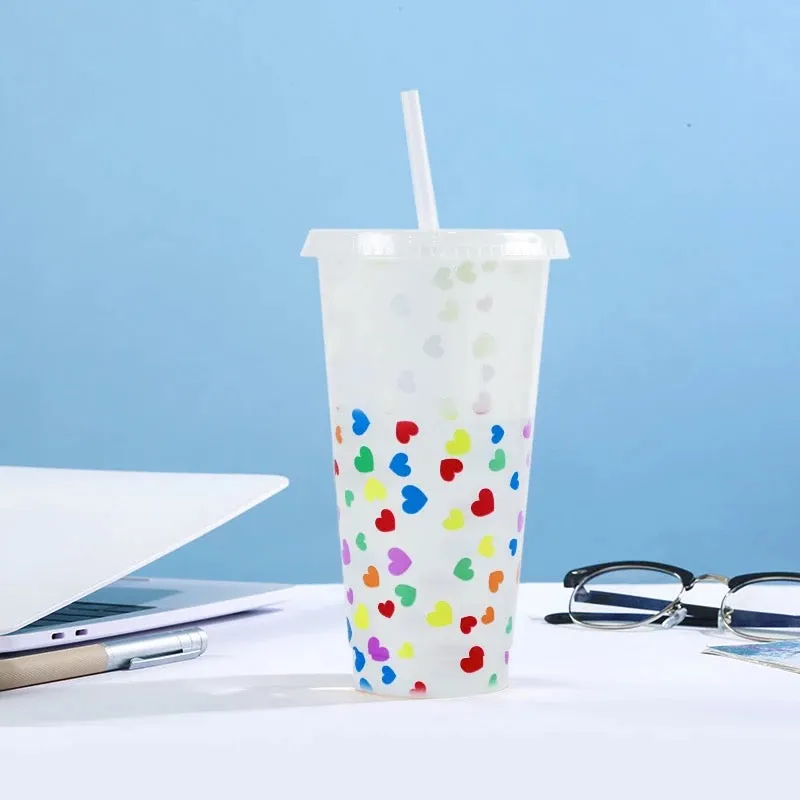 Color Changing Heart Cups