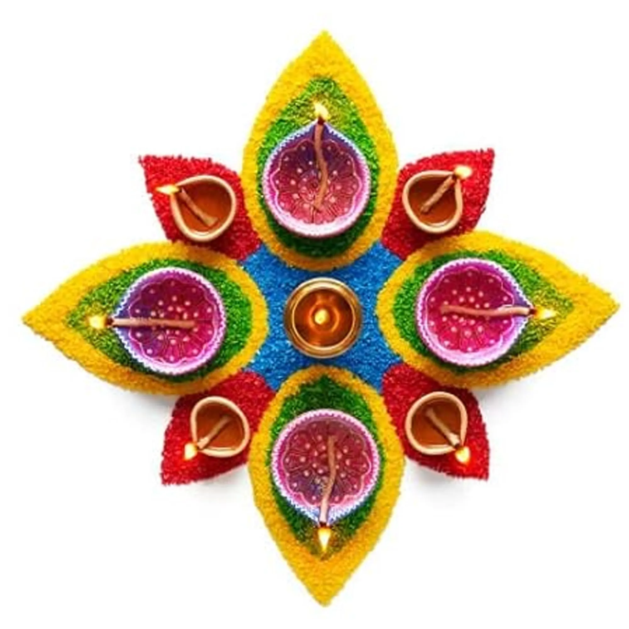 COTTONTEE Rangoli 4 Assorted Rangoli Colour Powder 1 Rangoli Stencil1 Magic Rangoli Make Magic Rangoli Navratri Pongal Diwali puja Mandir Design Rangoli Powder (Disco Rangoli 8 Inch)
