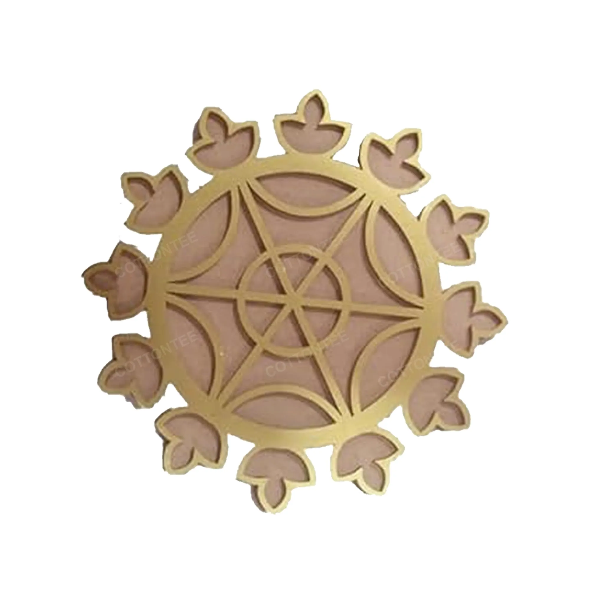 COTTONTEE Rangoli Colours with MDF Assorted Stencil Free | Diwali, Puja,Navratri Festivals Rangoli Colours | Perfect to Fill Island Rangoli or in Making Floor Rangoli (Rangoli Pack of 5)
