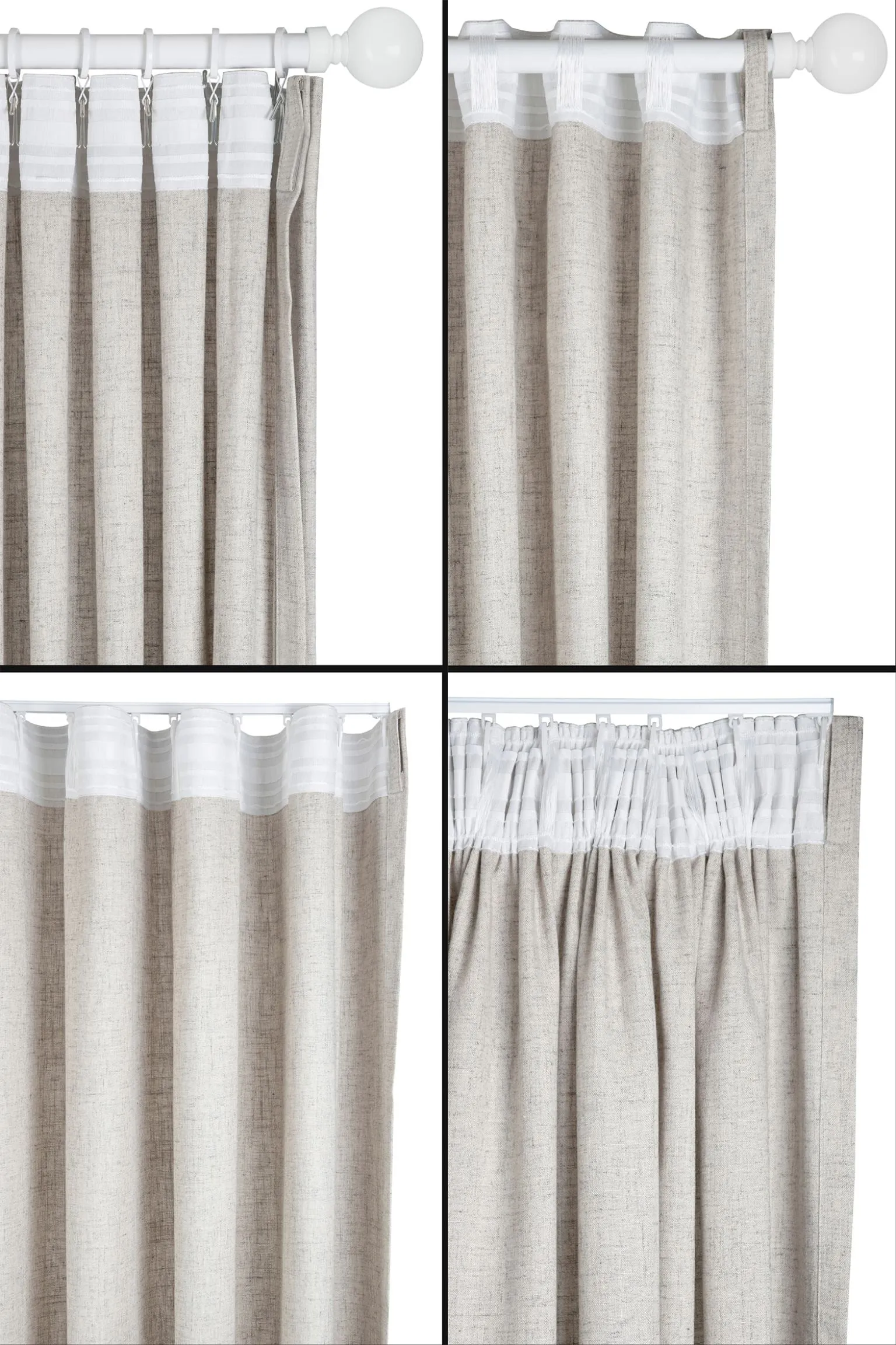 Curtain Hasta Length Of Rope, light gray