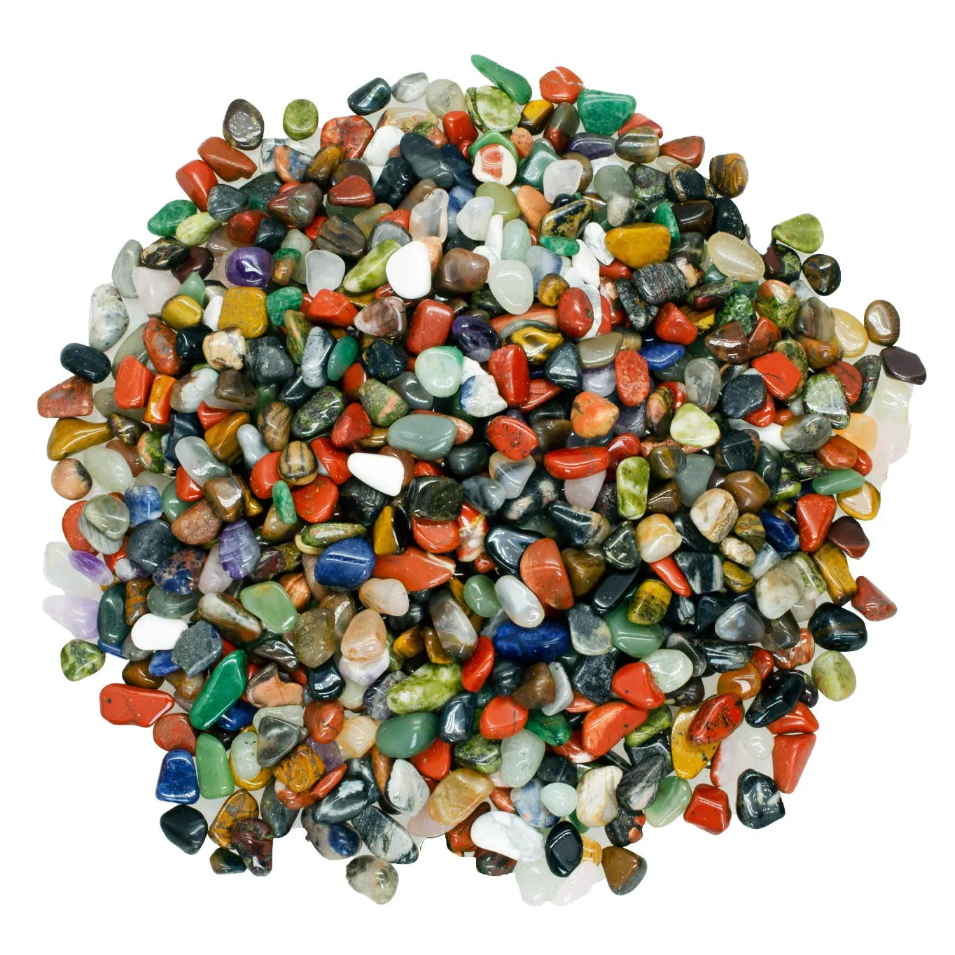 Digging Dolls: 3 lbs Rare Assorted Tumbled Stone Mix from Africa - 0.25" to 0.40" avg. - Polished Rocks for Arts & Crafts, Reiki, Wicca and so Much More! (Size #3)