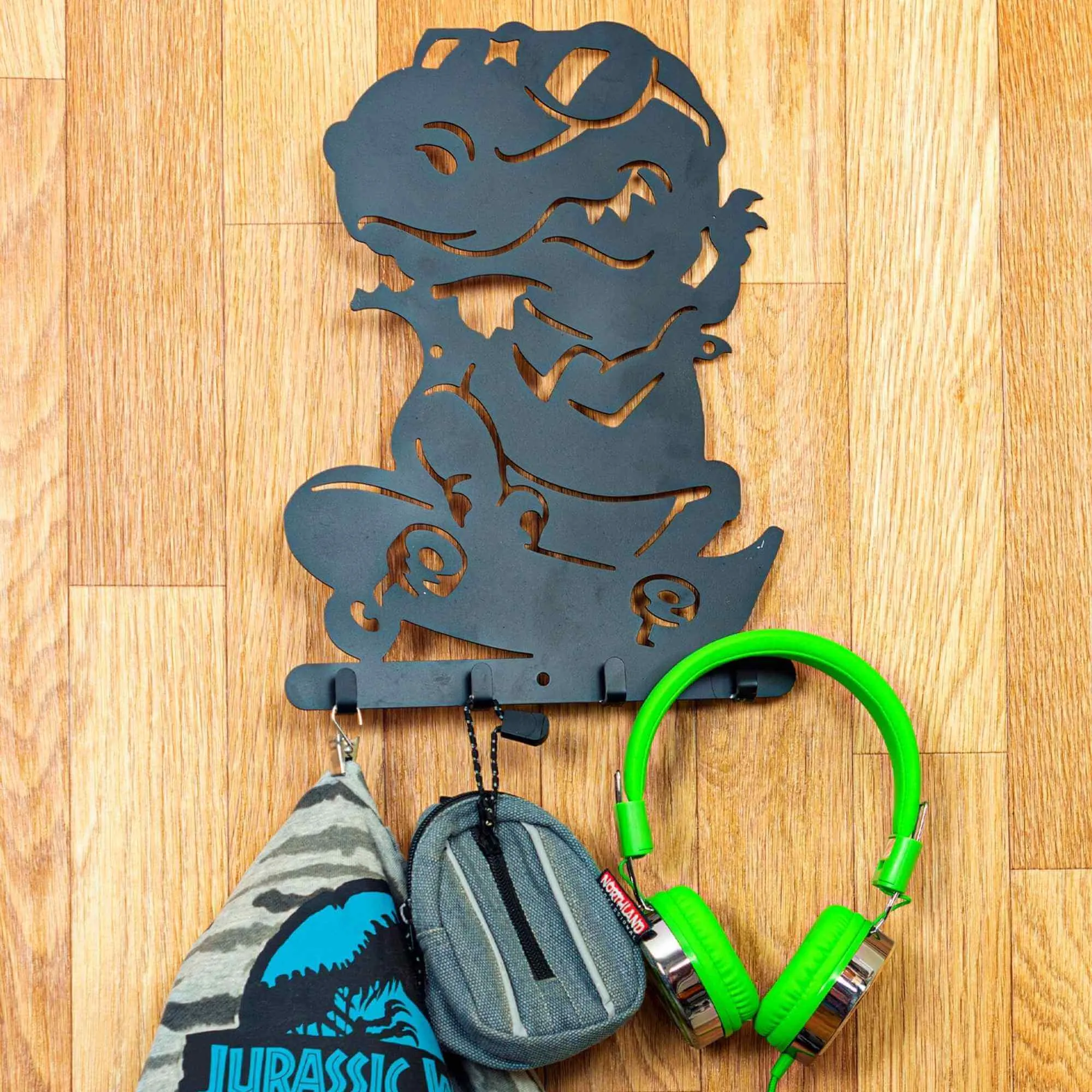 Dinosaur Boys Bedroom Wall Hooks Hanger Jurassic Park Coat Robe Holder
