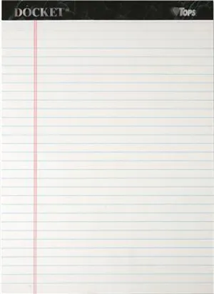 Docket Ruled Perforated Pads Legal Rule Letter White 12 50-Sheets Pads/Pack