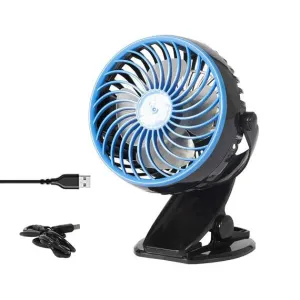 E-Macht Mini USB Powered Desk Fan can 360 degree rotation Fan Speed Adjustable, Personal Fan Strong Airflow and Quiet for Home Office