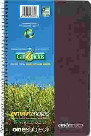 Environotes Sugarcane Notebook' 6 1/2 X 9' 1 Subj' 80 Sheets' College' Assorted
