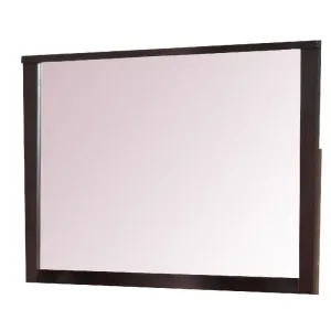 Fang 50 Inch Rectangular Dresser Mirror, Wood Frame, Dark Cherry Brown By Casagear Home