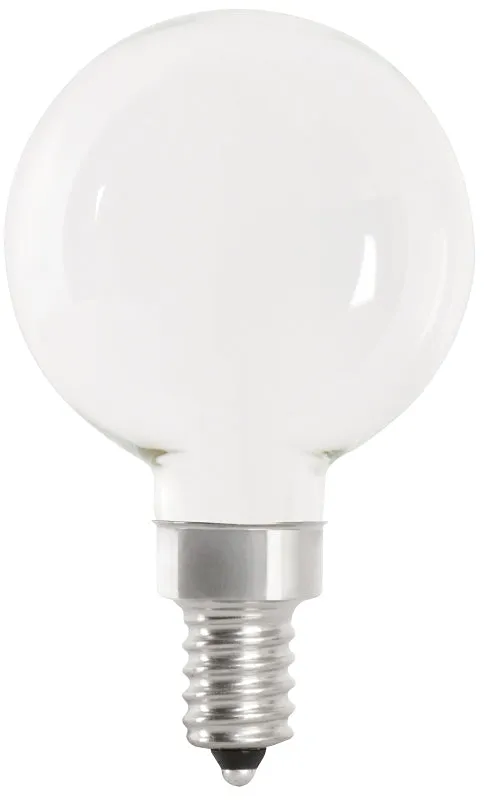 Feit Electric BPG1640W927CAFIL2 LED Bulb, G16.5 Lamp, 40 W Equivalent, E12 Lamp Base, Dimmable, Frosted, Soft White Light :CD2: QUANTITY: 1