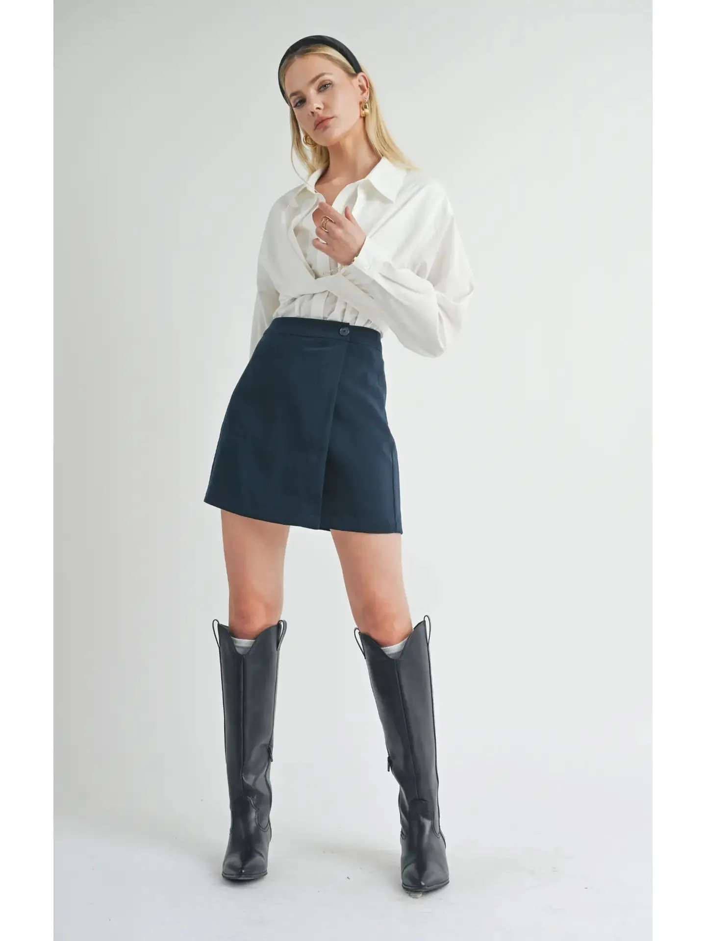 Finest Touch Overlapped Mini Skirt