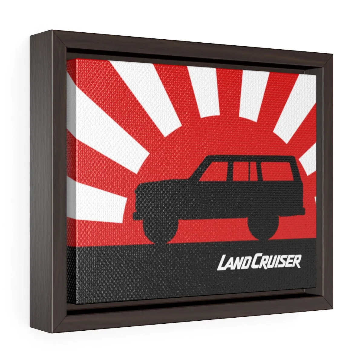 FJ60 Land Cruiser Framed Canvas Gallery Wraps Wall art Rising Sun Silhouette Design