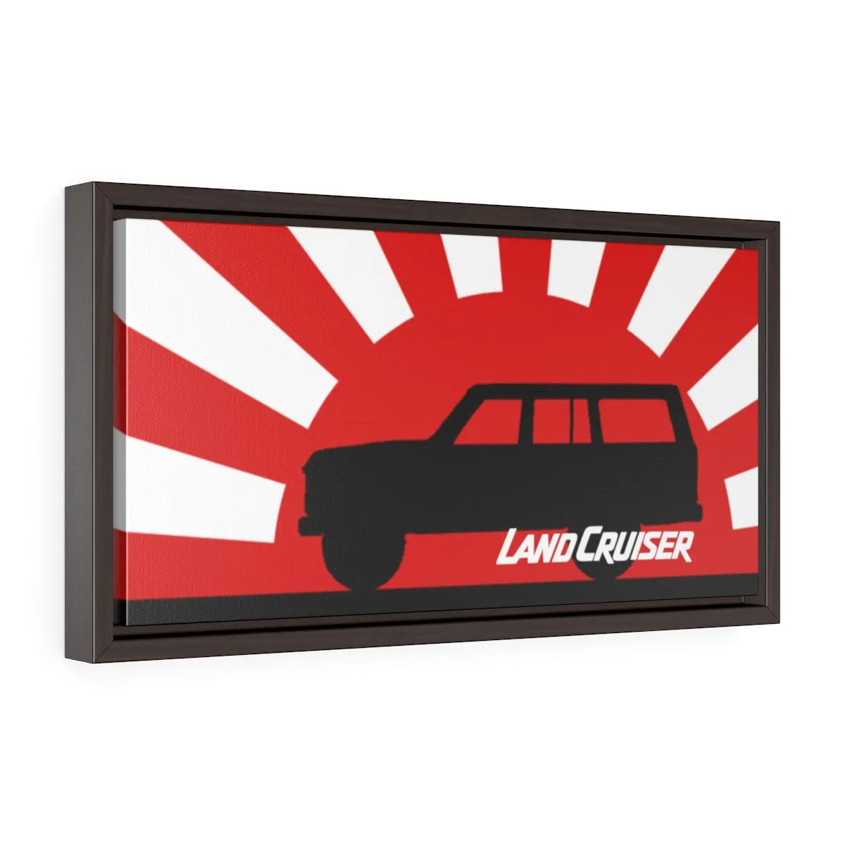 FJ60 Land Cruiser Framed Canvas Gallery Wraps Wall art Rising Sun Silhouette Design