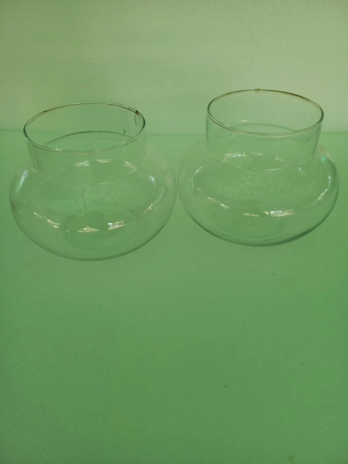 Flora Solutions Omes Beautiful Clear Transparent Bubble Bowl,Rosebowl Glass Round Vase, Decorating, Home Decor For Artificial Flowers Candy Jar/Money Plant/Lucky Bamboo Plant Bowl Set 2