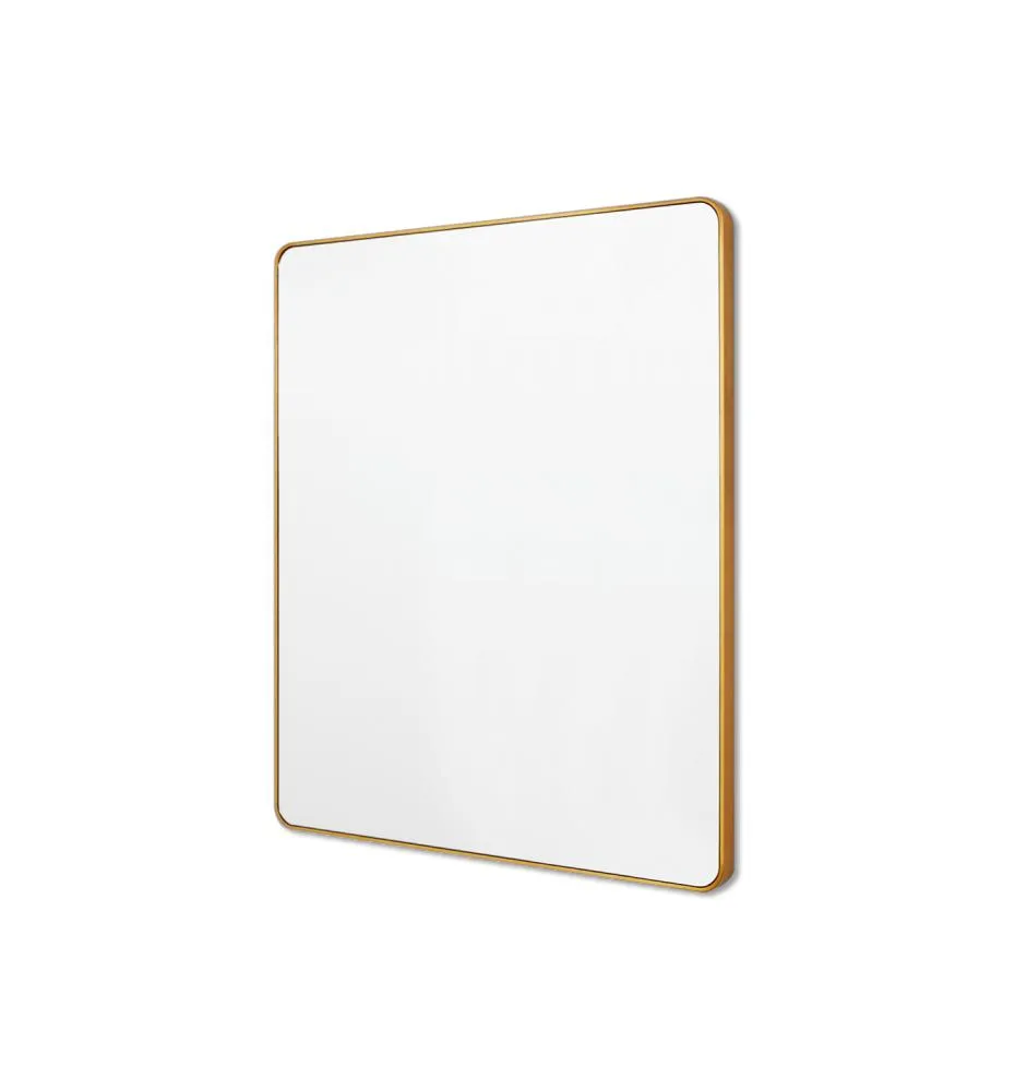 Flynn 120cm Curve Rectangular Mirror - Brass