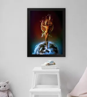 GADGETS WRAP Printed Photo Frame Matte Painting for Home Office Studio Living Room Decoration (11x17inch Black Framed) - Heaven Print