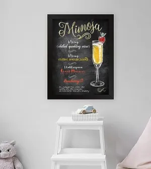 GADGETS WRAP Printed Photo Frame Matte Painting for Home Office Studio Living Room Decoration (11x17inch Black Framed) - Mimosa