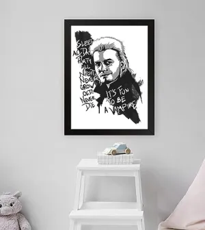 GADGETS WRAP Printed Photo Frame Matte Painting for Home Office Studio Living Room Decoration (11x17inch Black Framed) - The Lost Boys