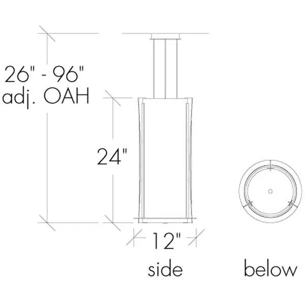 Genesis 15337-SM Indoor/Outdoor Stem Mount Pendant By Ultralights Lighting