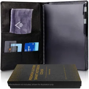 Genuine Leather Notebook Cover A4 Letter Size 8.5x11.8 inch Old English Black